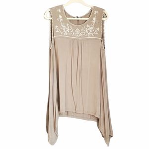 POL Green Boho Tank Top